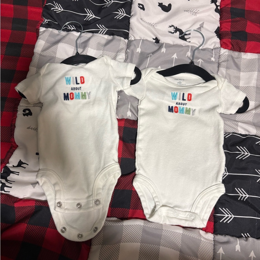 Carter's White 'Wild About Mommy' Bodysuit Set